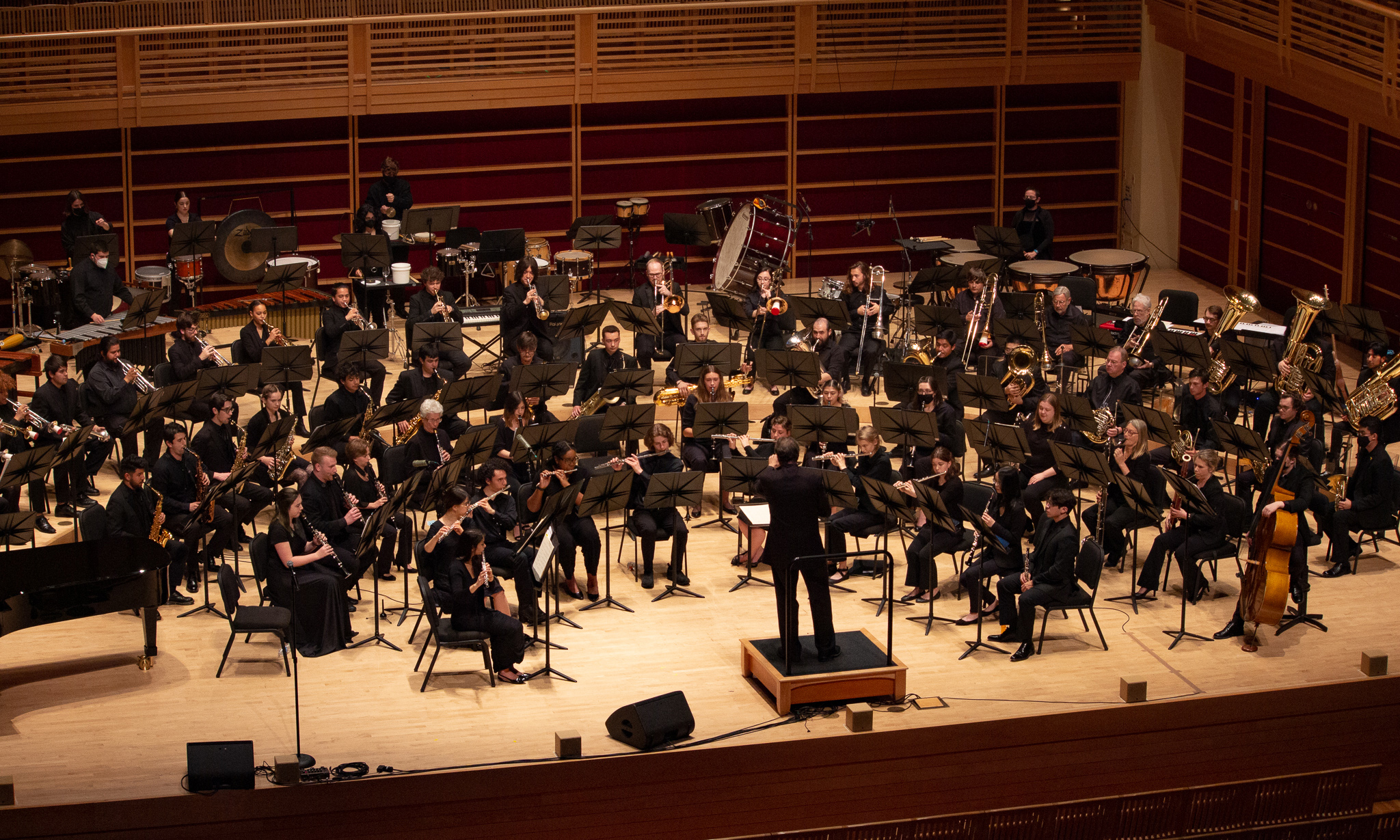 Wind Ensemble playing on stage