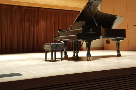 A piano on stage