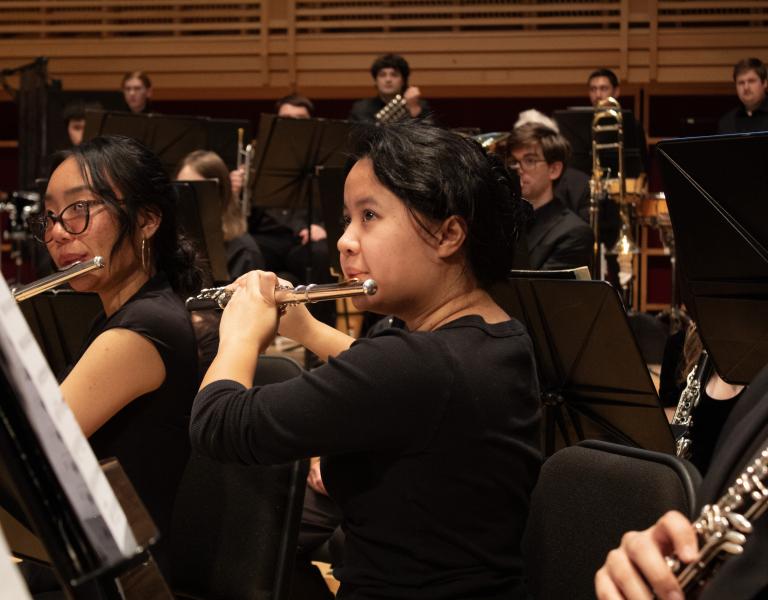 Wind ensemble players