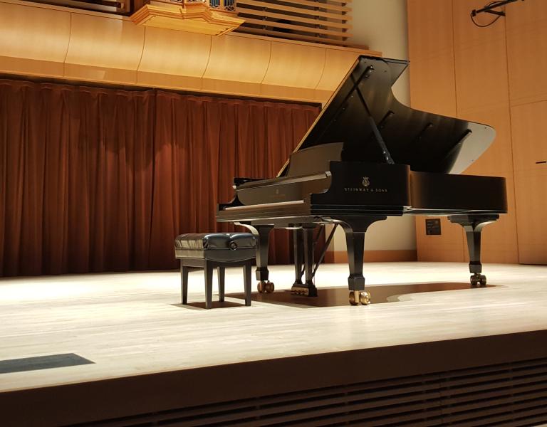 A piano on stage