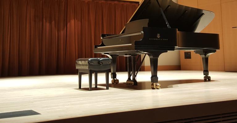 A piano on stage