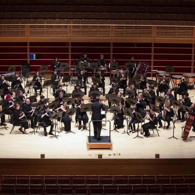 Symphonic Wind Ensemble on stage 
