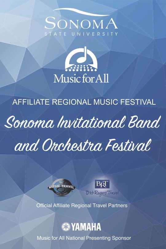 SSU flyer for Sonoma Invitational Band and Orchestra Festival