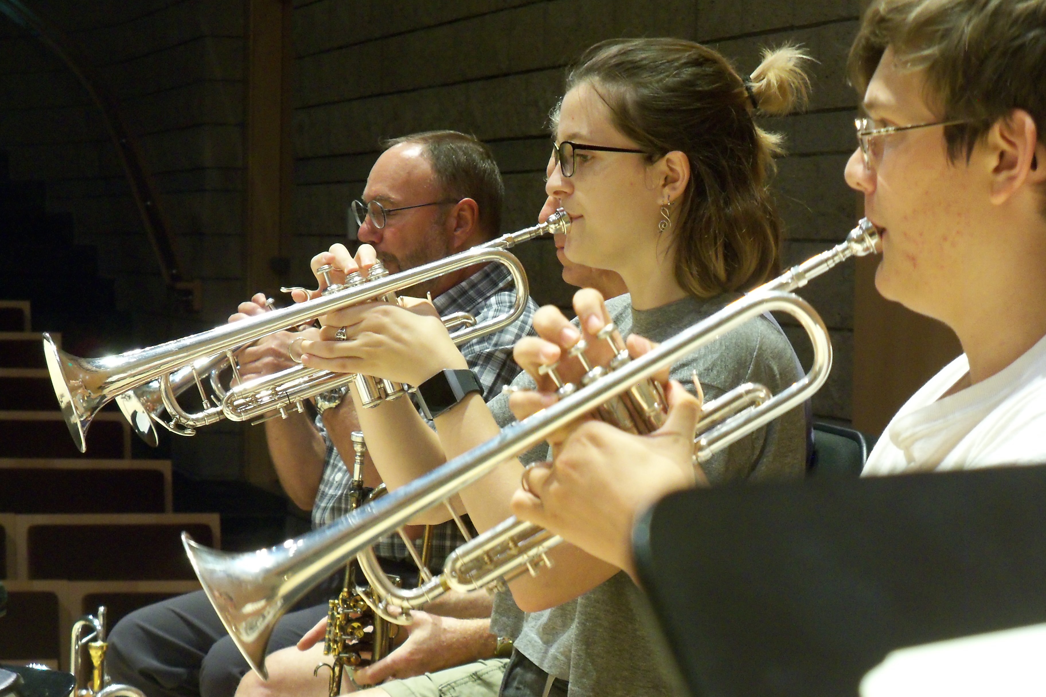 Trumpeters up close