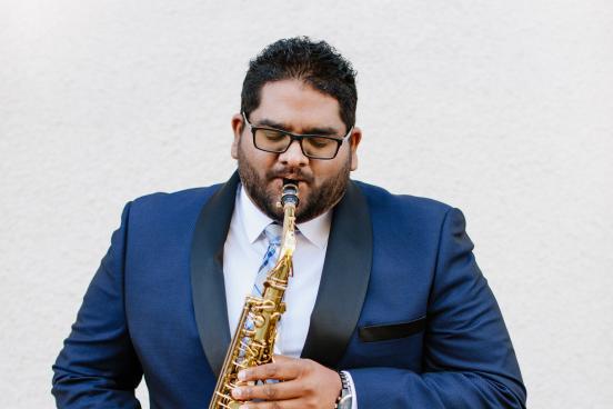 Andrew Harrison Playing Saxophone