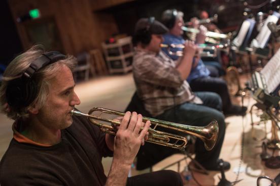 Dave Len Scott and TRUMPETSUPERGROUP recording session