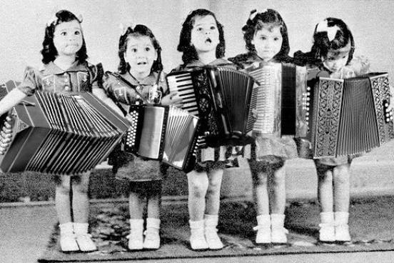 little girl accordionists