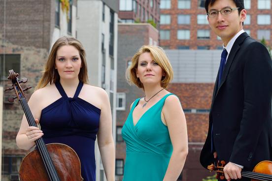 MANHATTAN TRIO: Sæunn Thorsteinsdottir, cello; Milana Strezeva, piano; Wayne Lee, violin