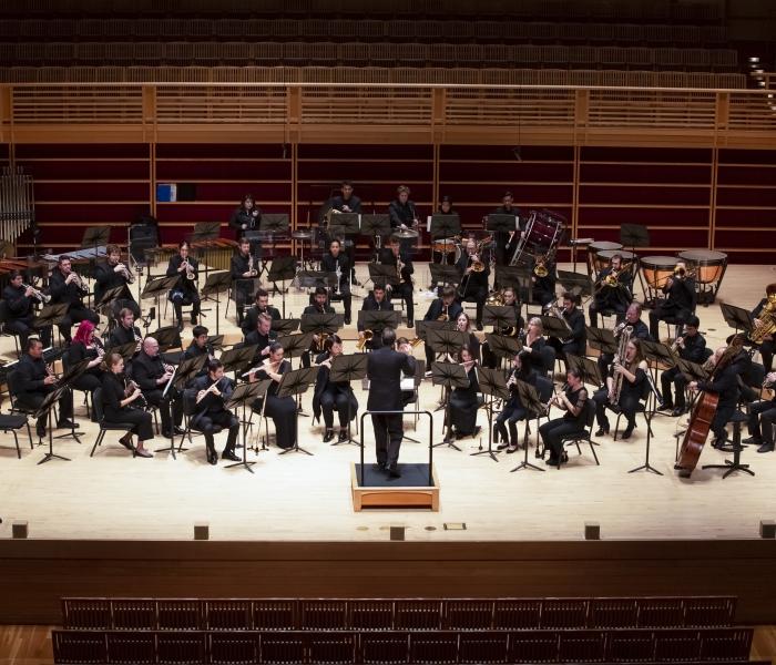 Symphonic Wind Ensemble on stage 