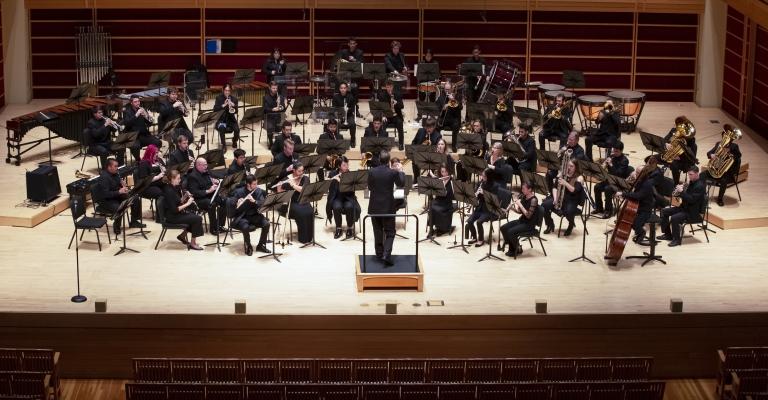 Symphonic Wind Ensemble on stage 