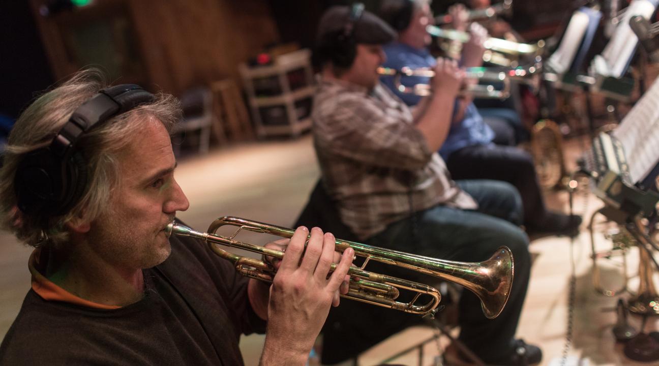 Dave Len Scott and TRUMPETSUPERGROUP recording session