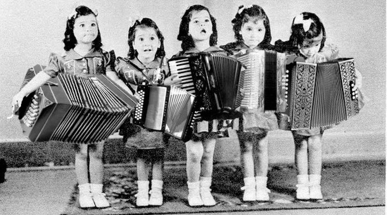 little girl accordionists