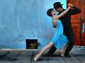 Dancers dancing the tango