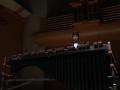 Allen Rivera playing marimba in Schroeder Hall