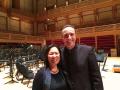 SSU President Judy Sakaki with Symphonic Wind Ensemble Conductor Andy Collinsworth
