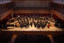 Symphonic Wind Ensemble on stage at Weill Hall
