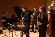 jazz combos playing on stage