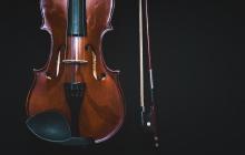 Violin on a dark background
