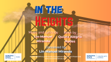 In the Heights with credits and silhoutte of a bridge in the background