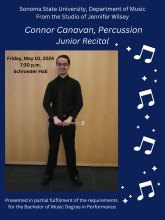 Connor Canavan Junior Recital poster