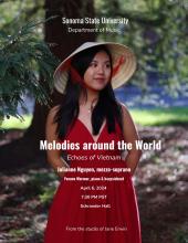 Julianne Nguyen Senior Recital poster: Melodies around the World