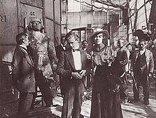This is a classic photograph from the film The Golem