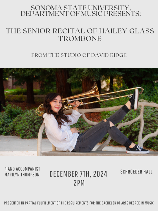 Hailey Glass recital poster