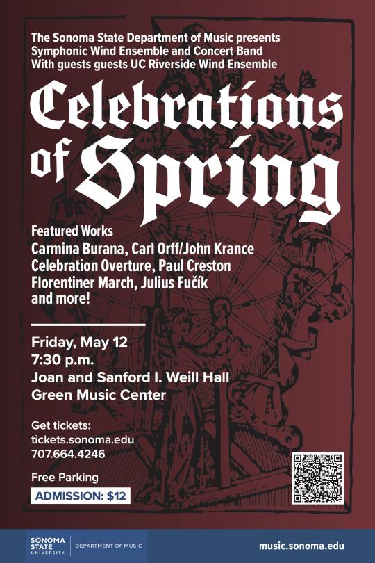 Celebrations of Spring Poster for Symphonic Wind Ensemble