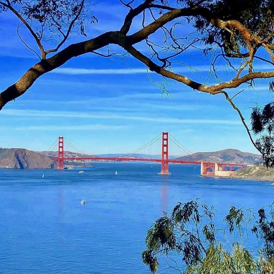 This is a photograph of the Golden Gate Bridge taken from San Francisco