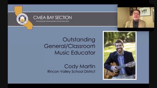 CMEA Bay Section Award screenshot