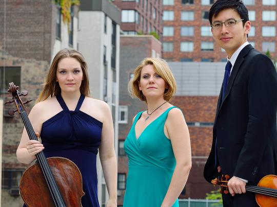 MANHATTAN TRIO: Sæunn Thorsteinsdottir, cello; Milana Strezeva, piano; Wayne Lee, violin