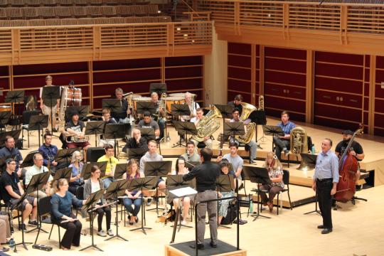 The musician's ready for the final performance in Weill Hall