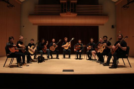 Guitar Ensemble onstage 