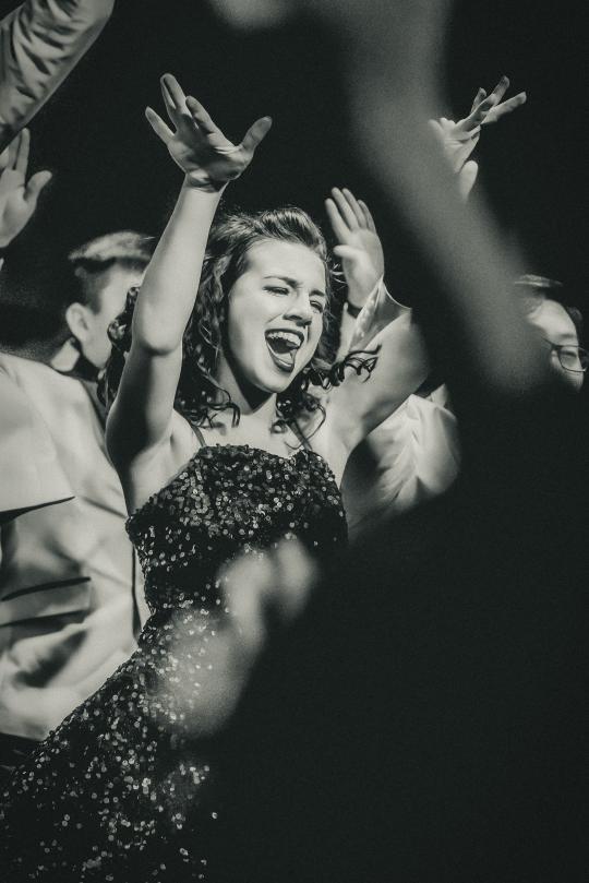 This girl is rocking. The Rock Collegium features a specially curated selection of rock tunes, curated by our Department chair, Dr. John Palmer