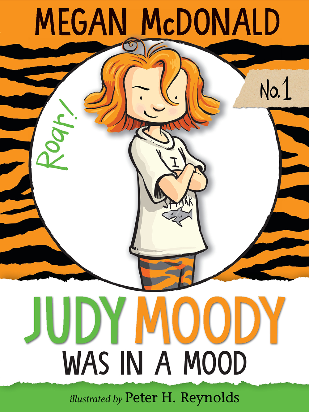 Judy Moody book cover with tiger print