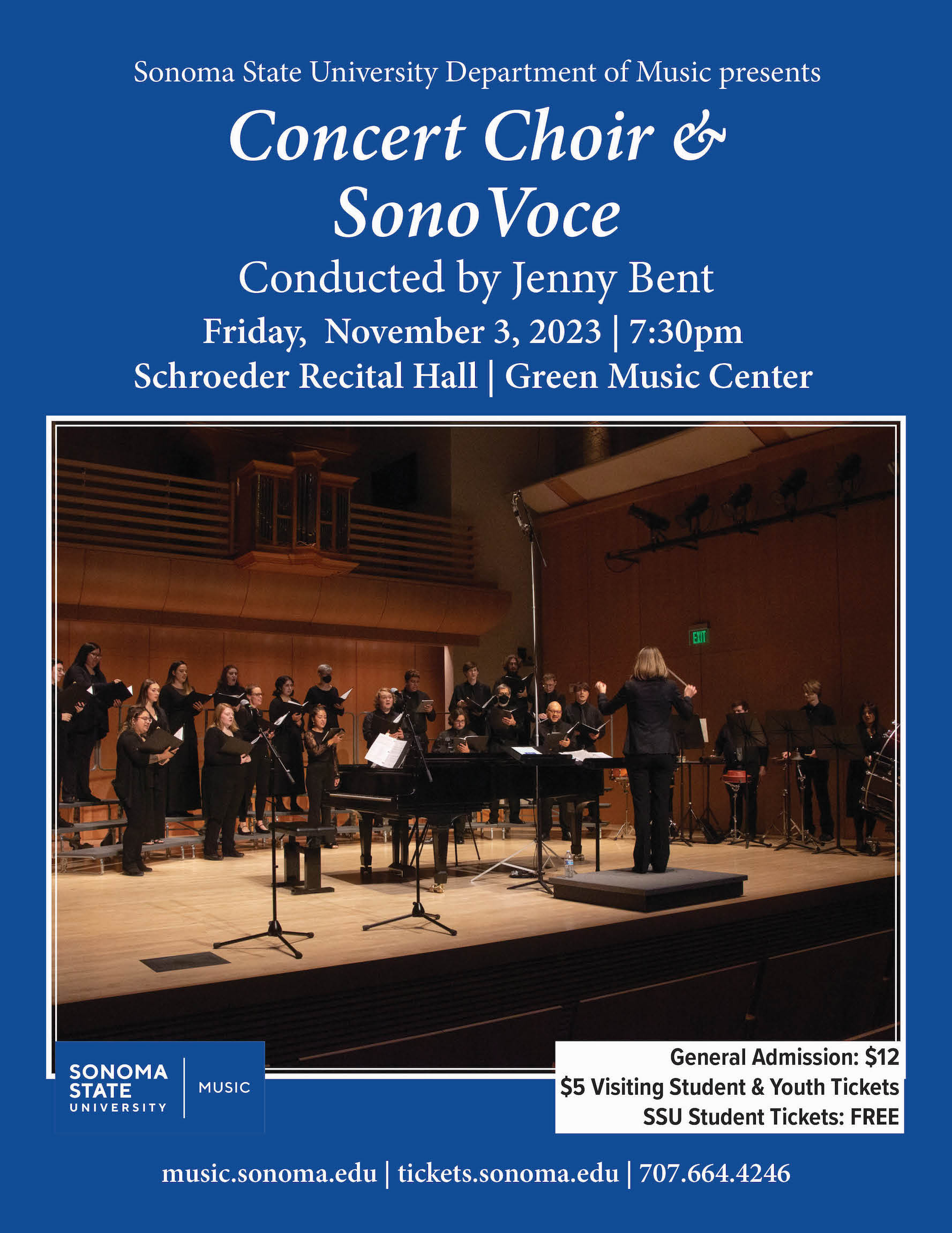 Concert Choir and SonoVoce poster