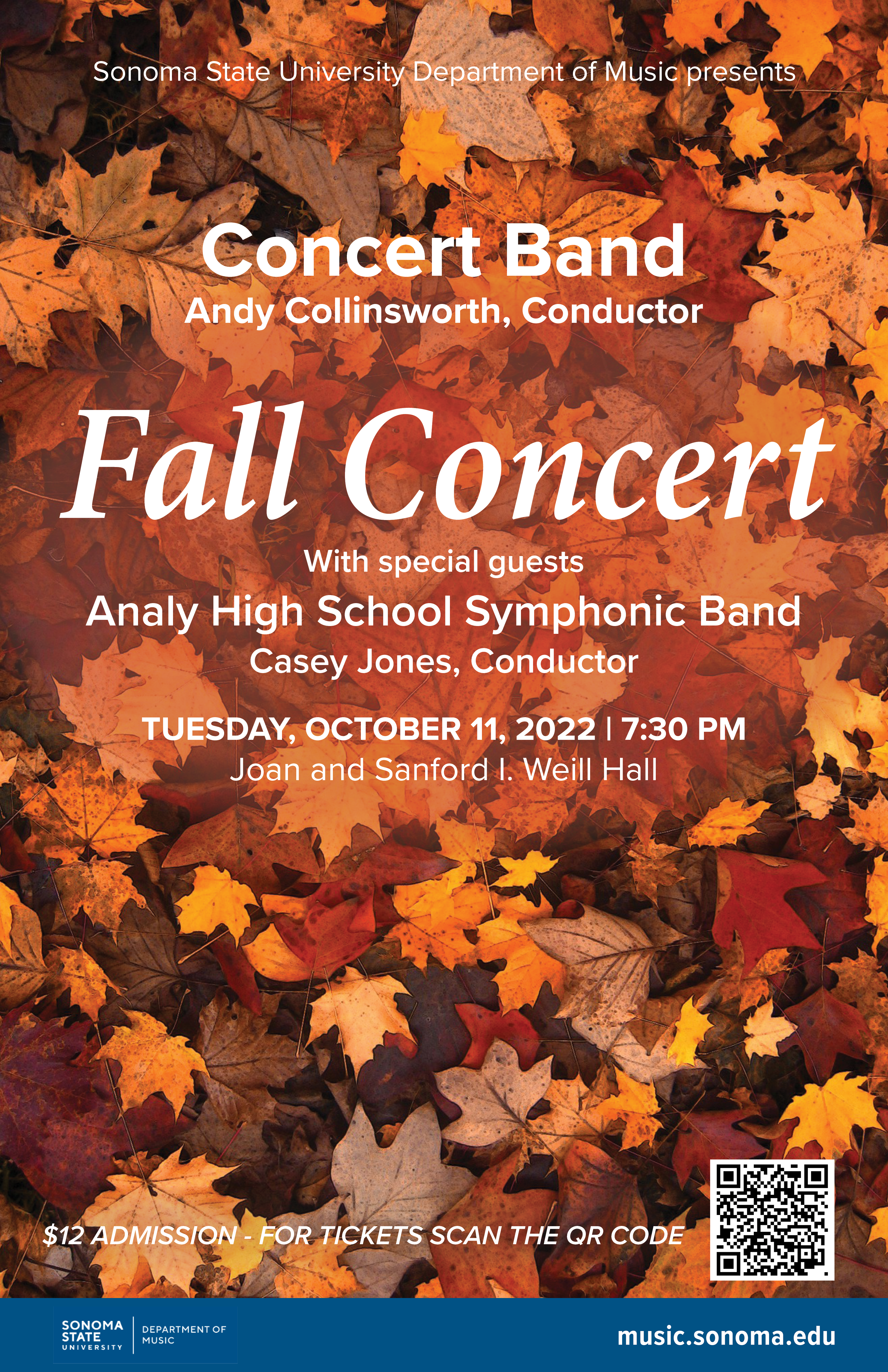 Concert band with guests Analy High School event poster
