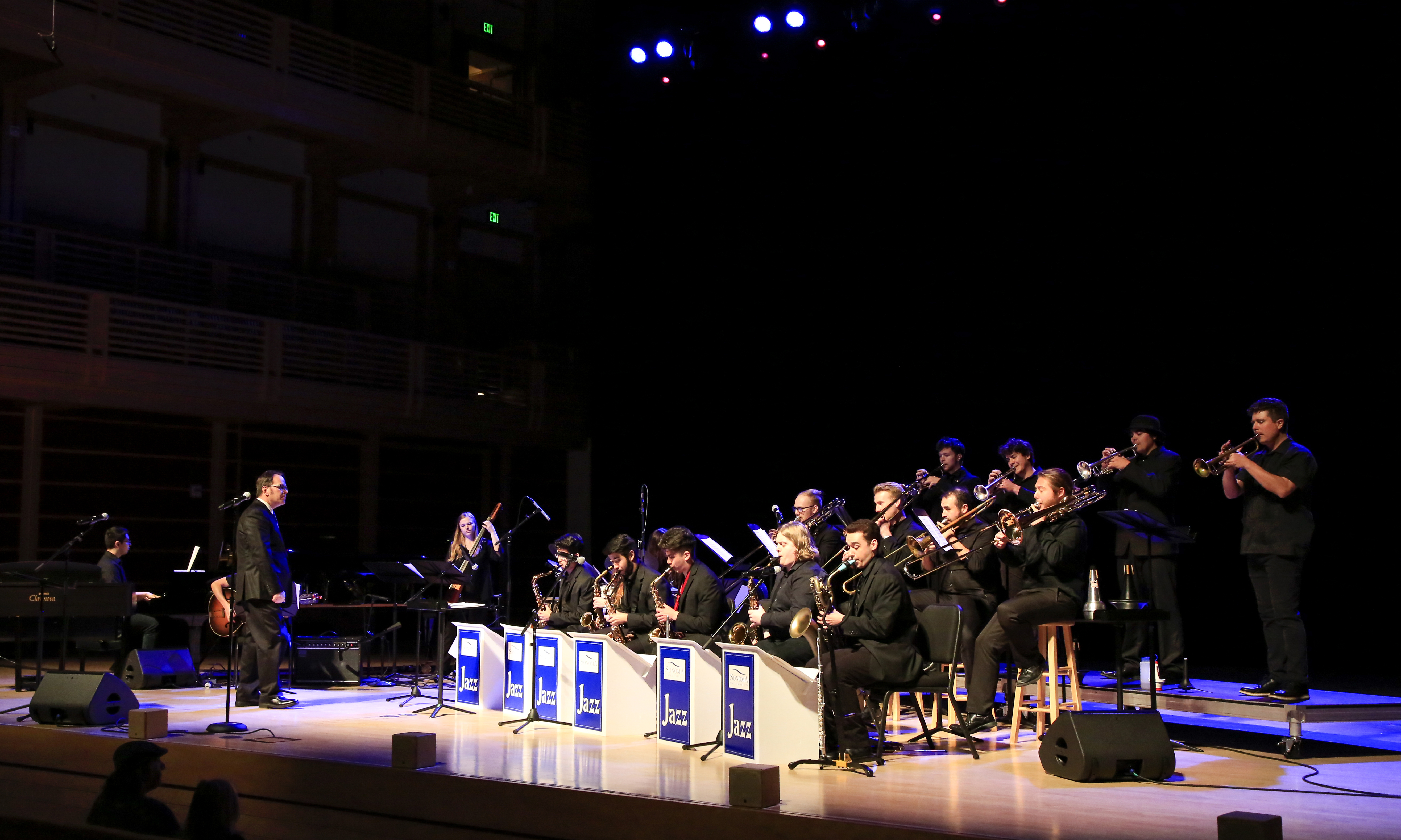 Jazz Orchestra playing on stage
