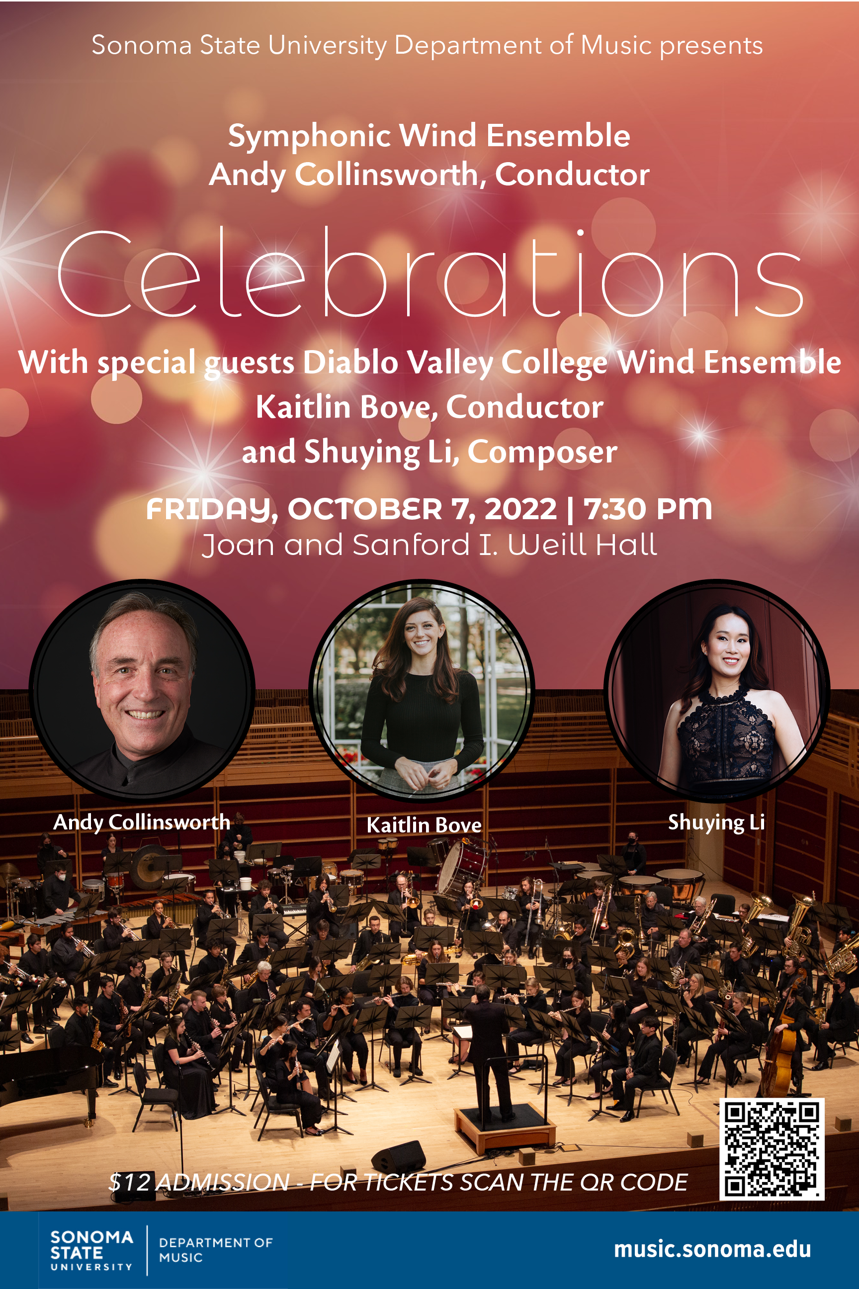 Celebrations event poster for Symphonic Wind Ensemble